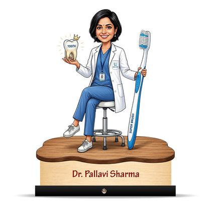 Dentist Doctor Caricature for Female Doctor C572