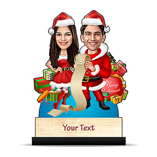 Couple Christmas Caricature C414