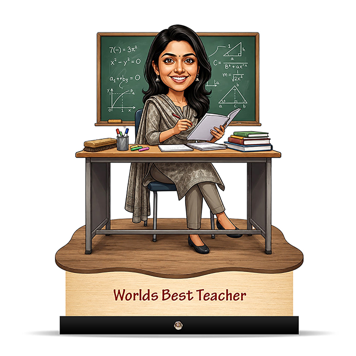 Worlds Best Teacher Caricature C524