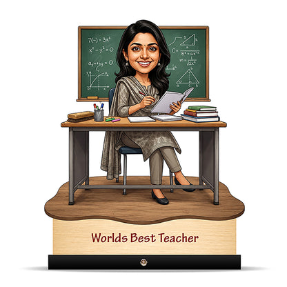 Worlds Best Teacher Caricature C524