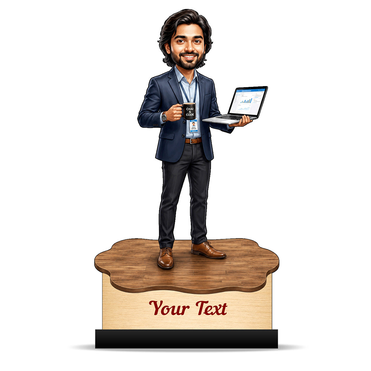 Personalized Corporate Office Male Employee Caricature C897