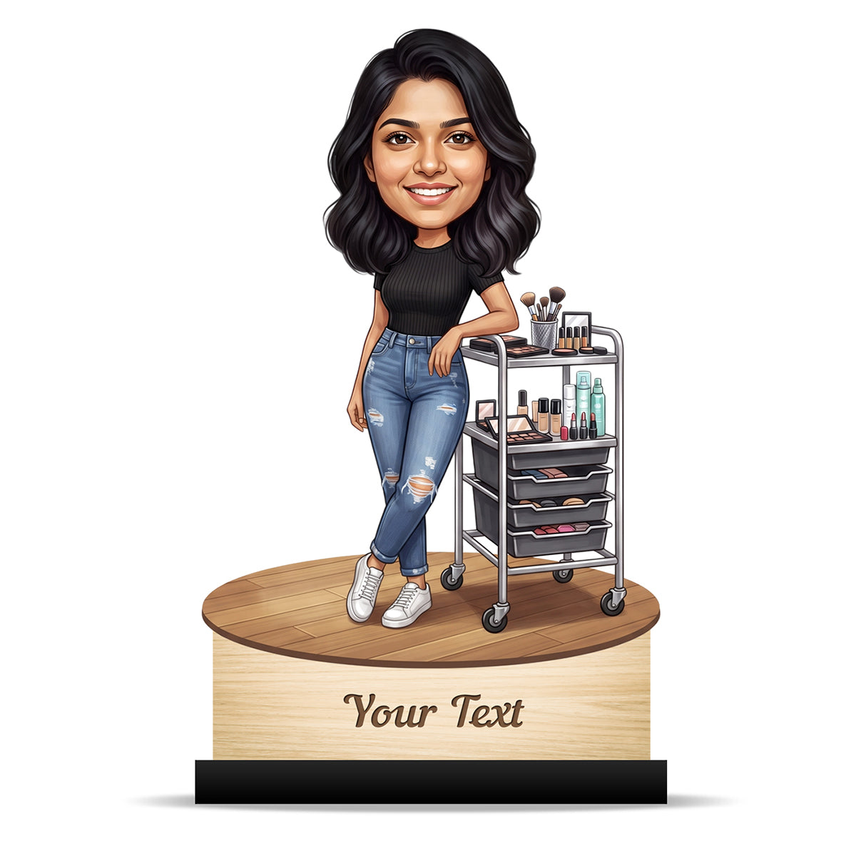 Personalized Gift for Beautician, Makeup Artist & Makeup Lover Caricature C1194