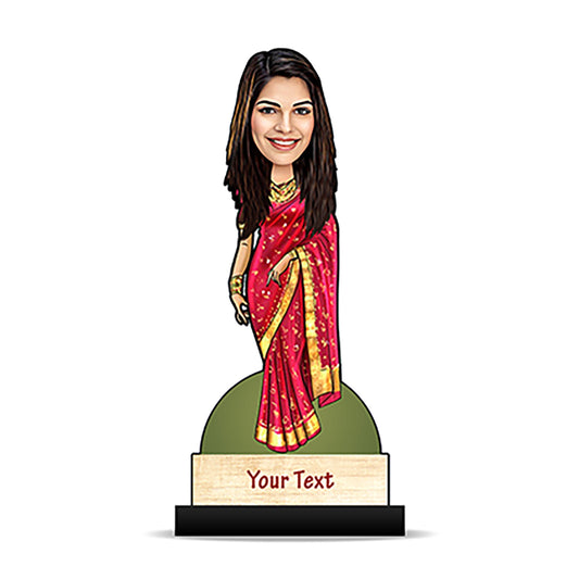 Lady in Saree Caricature