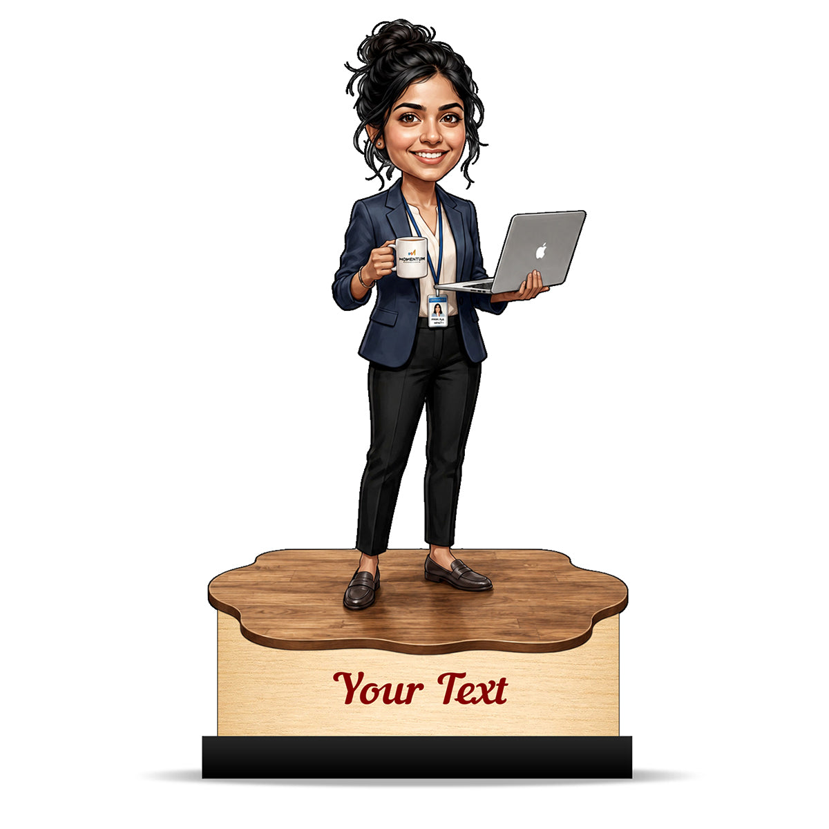 Personalized Corporate Office Female Employee Caricature C886