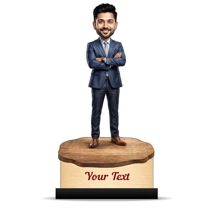 Personalized Corporate Office Male Employee Caricature C909
