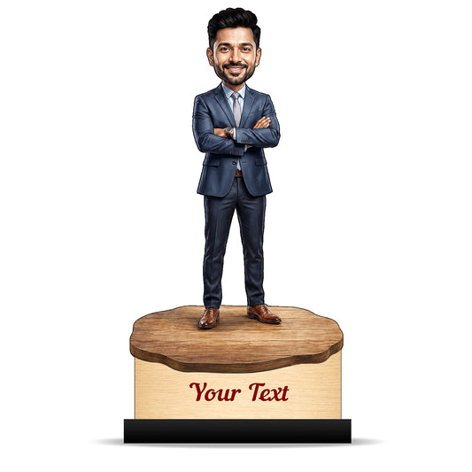 Personalized Corporate Office Male Employee Caricature C909