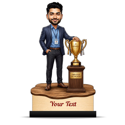 Personalized Achievement Award Male Caricature C964