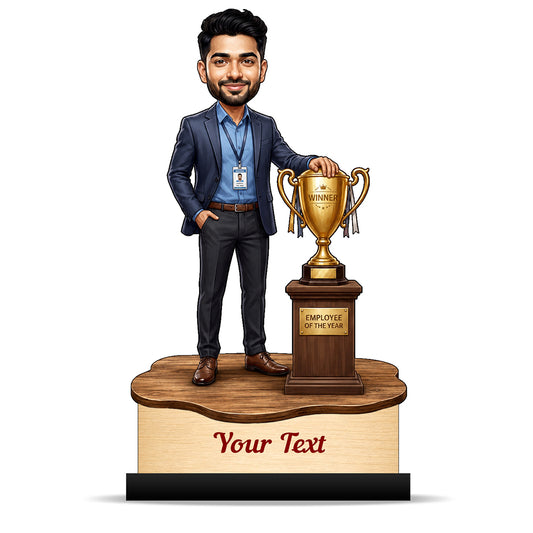 Personalized Achievement Award Male Caricature C964