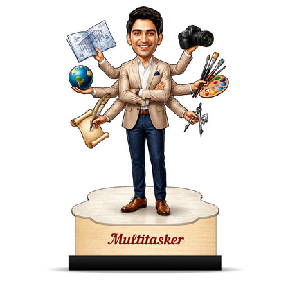Personalized Multitasker Male Caricature C971