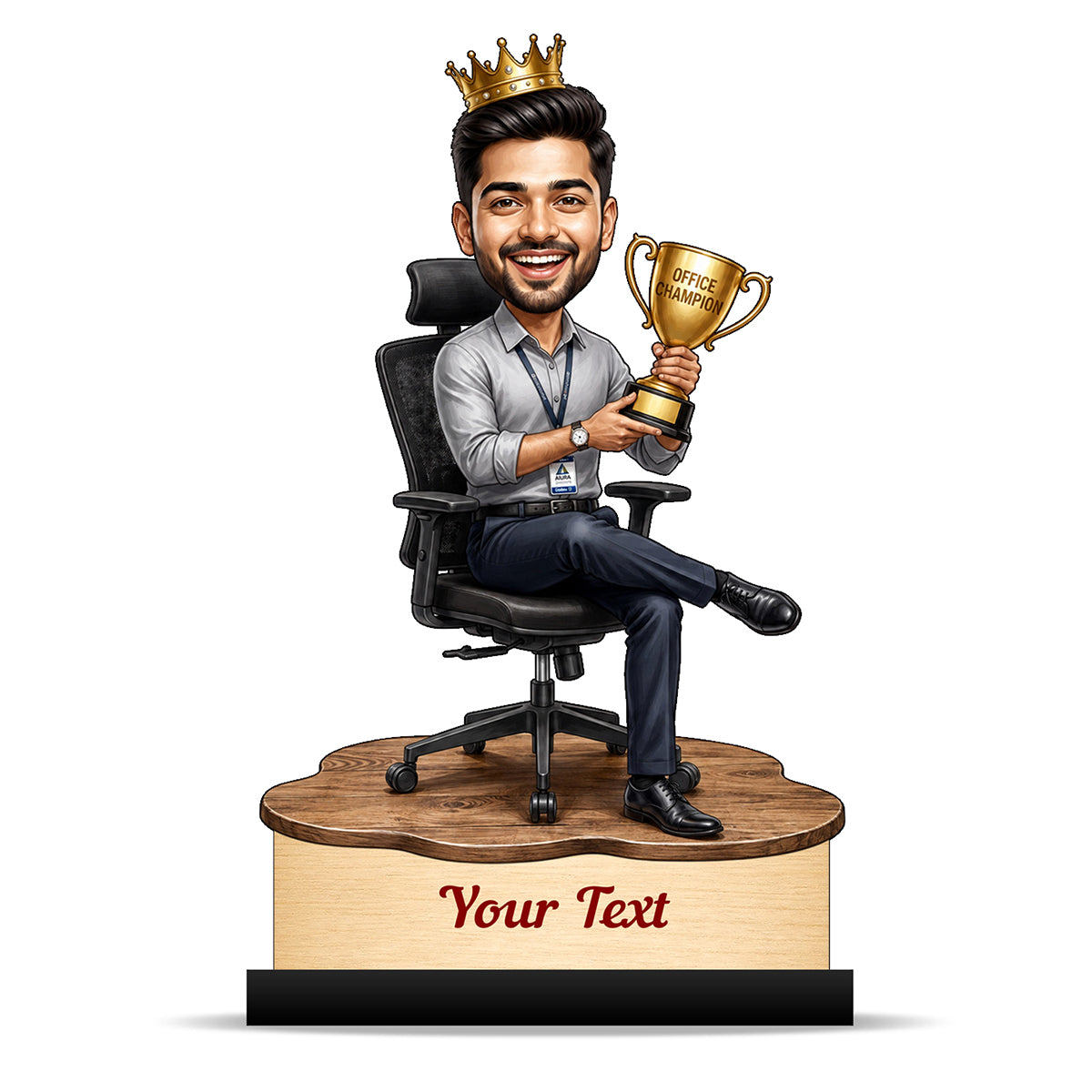 Personalized Achievement Award Male Caricature C937