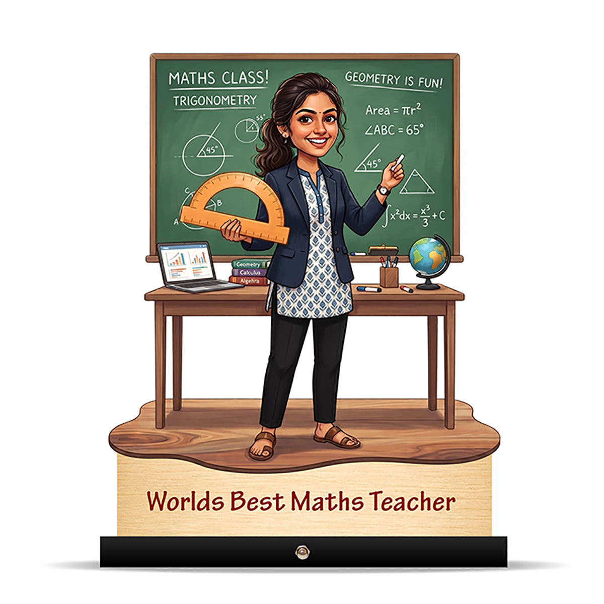 Worlds Best Maths Teacher Caricature C507