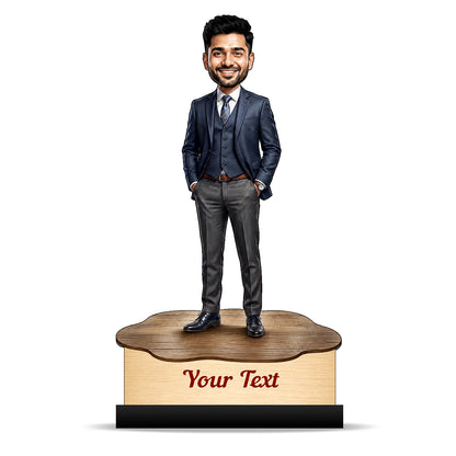 Personalized Corporate Office Male Employee Caricature C907