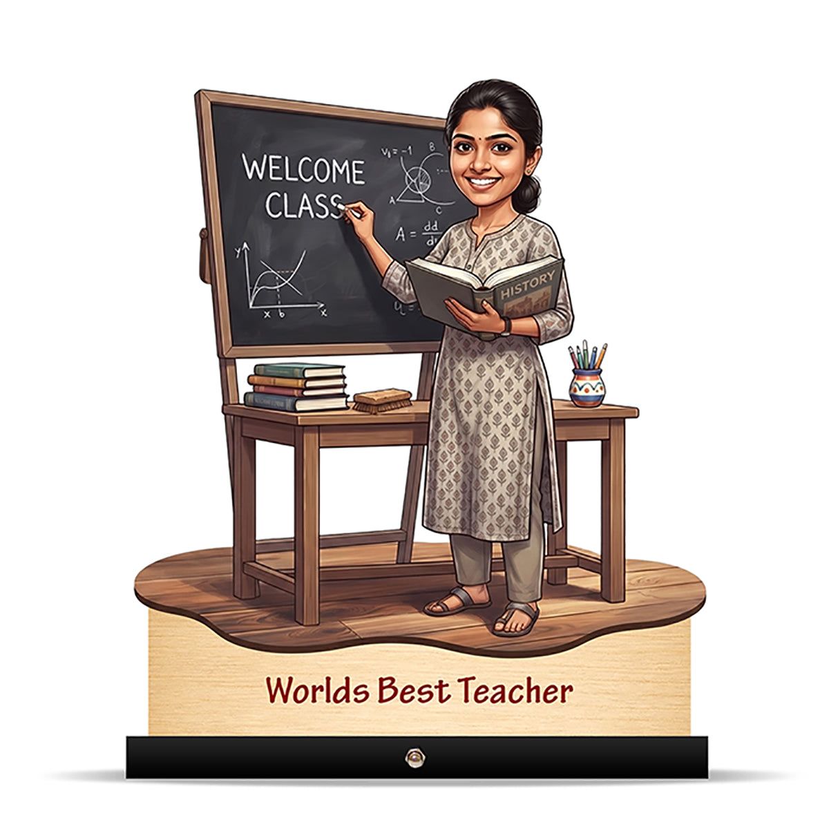 Worlds Best Teacher Caricature C509