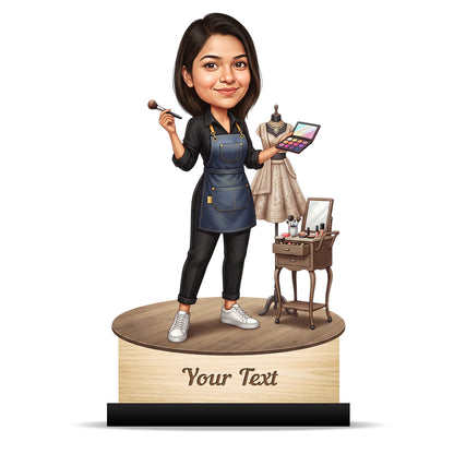 Personalized Gift for Beautician, Makeup Artist & Makeup Lover Caricature C1170