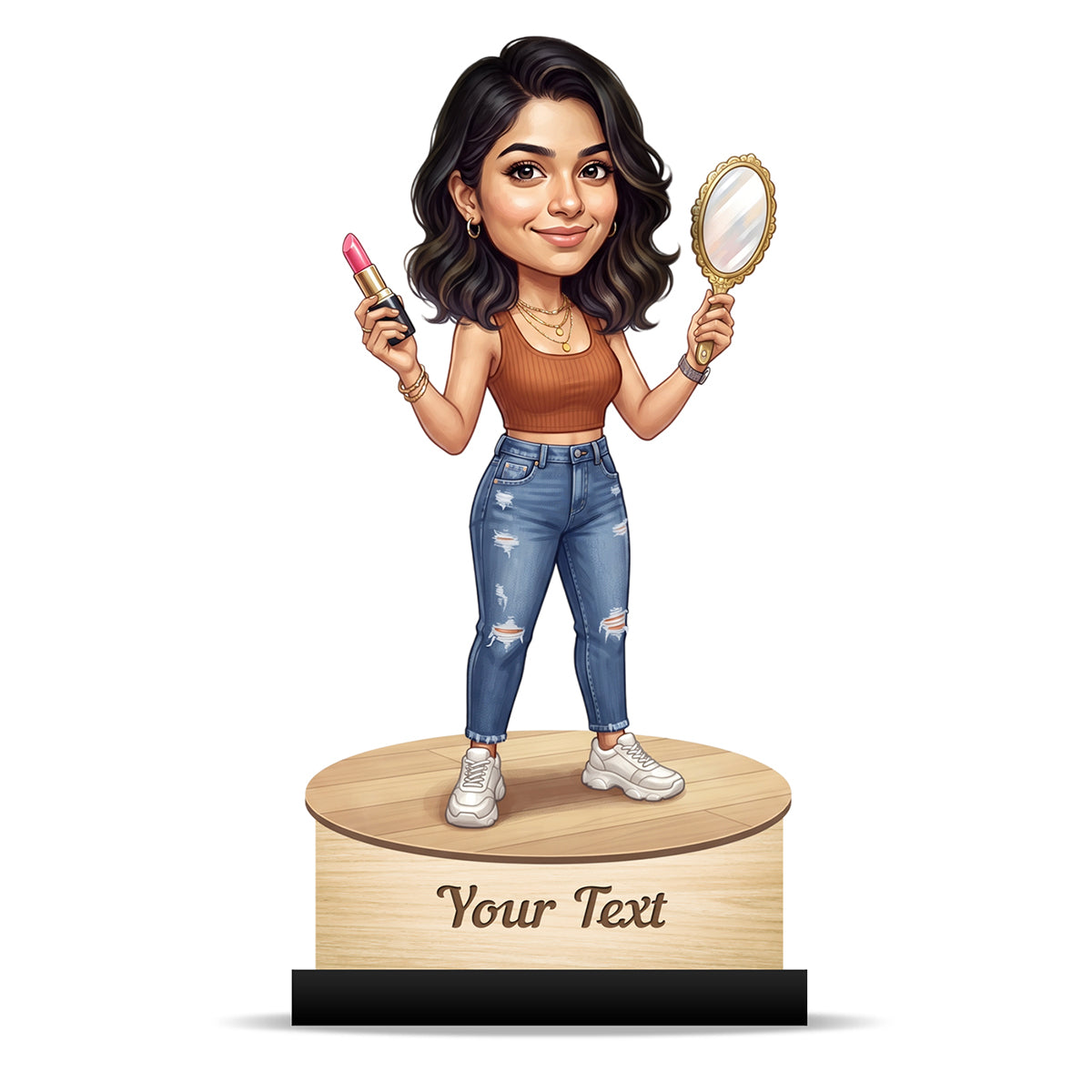 Personalized Gift for Beautician, Makeup Artist & Makeup Lover Caricature C1188