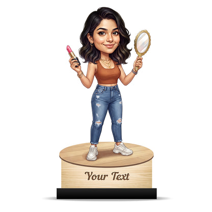 Personalized Gift for Beautician, Makeup Artist & Makeup Lover Caricature C1188