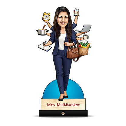 Multitasking Lady Caricature C458