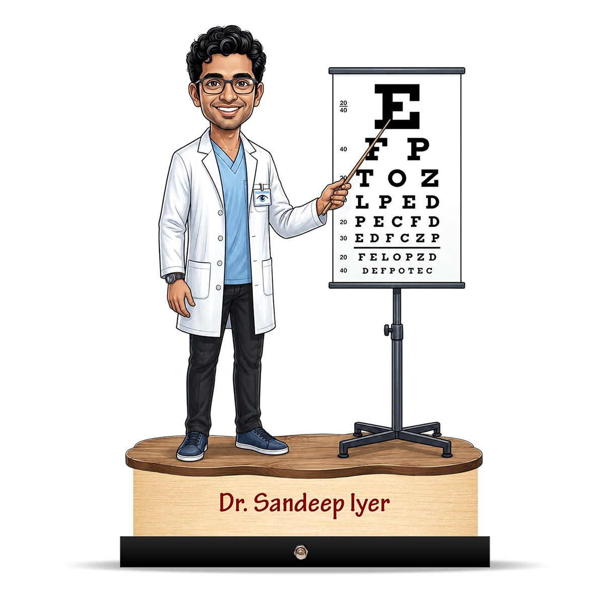 Ophthalmologist Doctor Male eye Doctor Caricature C554