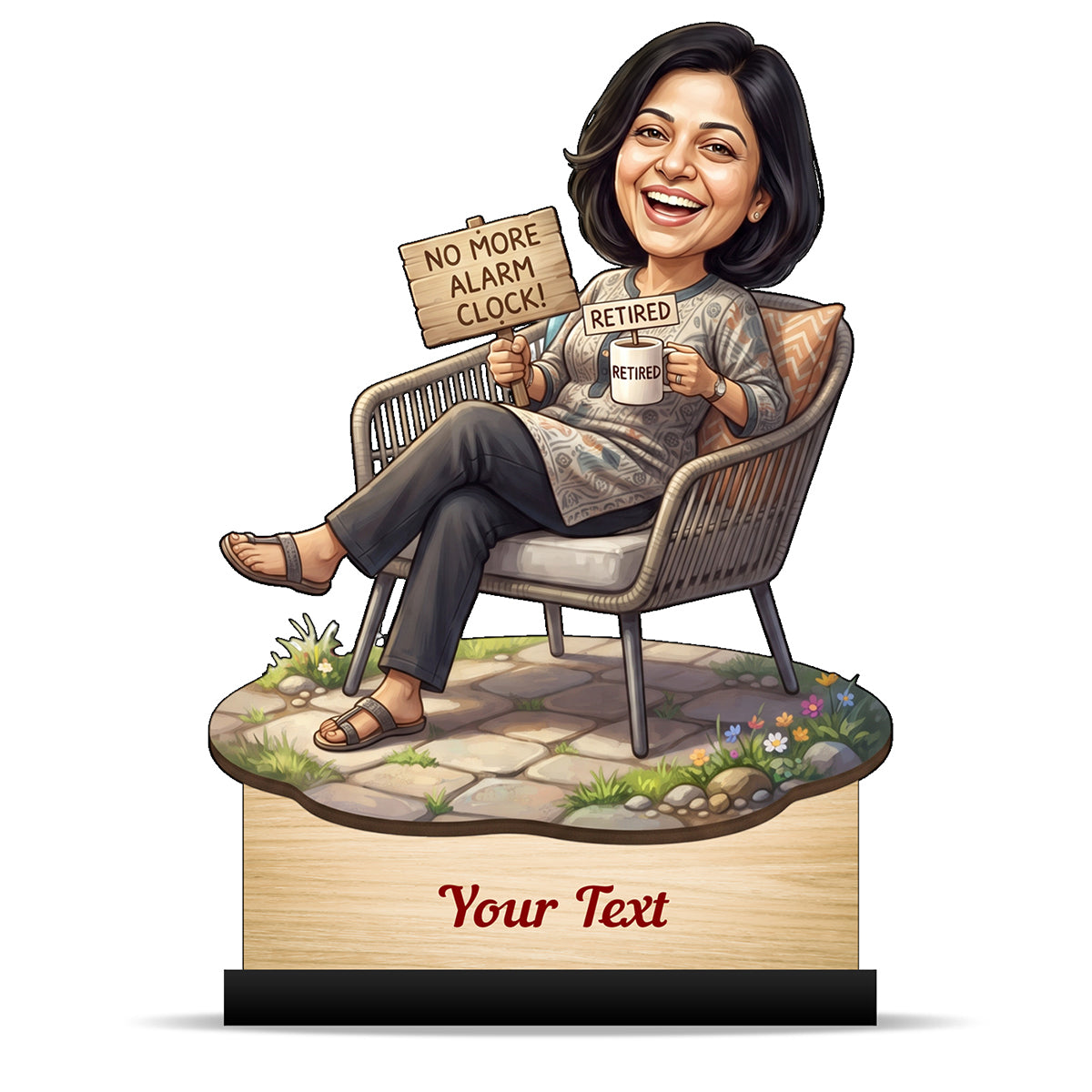 Personalized Female Retirement Caricature C1052