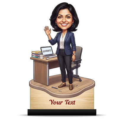Personalized Female Retirement Caricature C1038