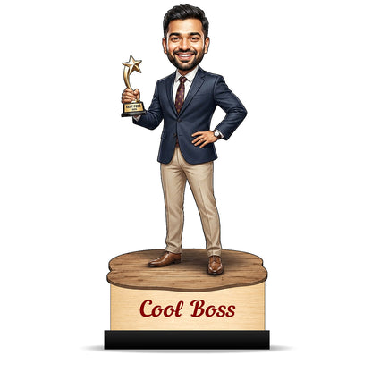 Personalized Cool Boss Caricature with Best Boss Award C830