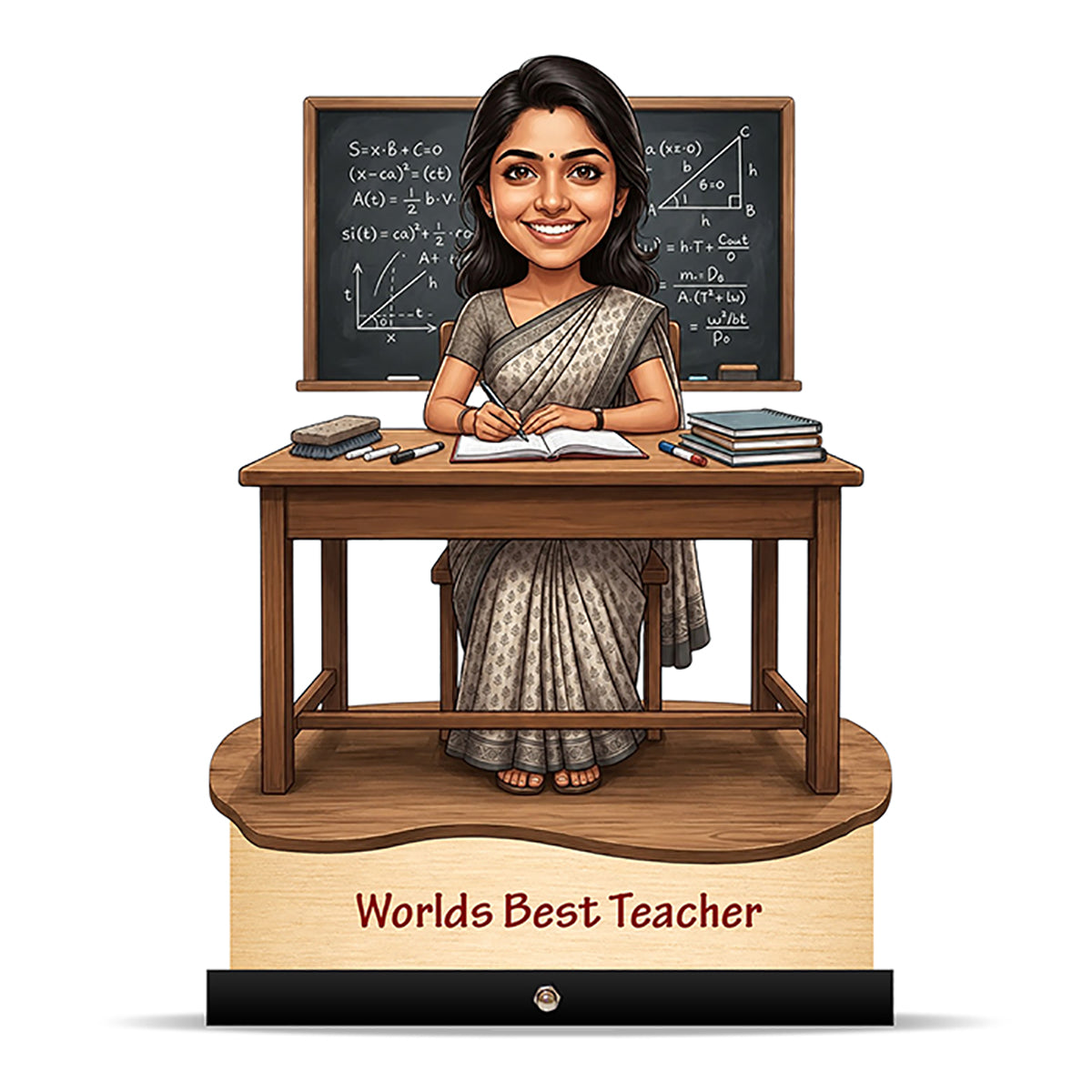 Worlds Best Teacher Caricature C543