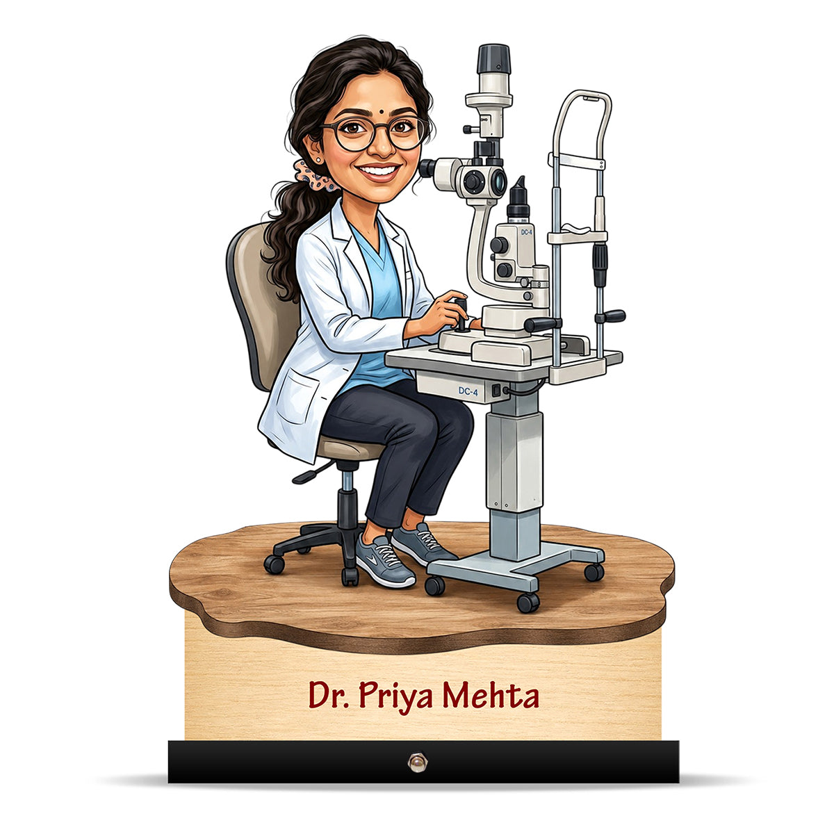 Ophthalmologist Doctor Female eye Doctor Caricature C546