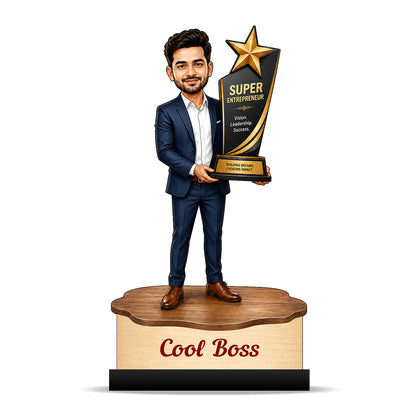Personalized Super Boss with Award Caricature C814