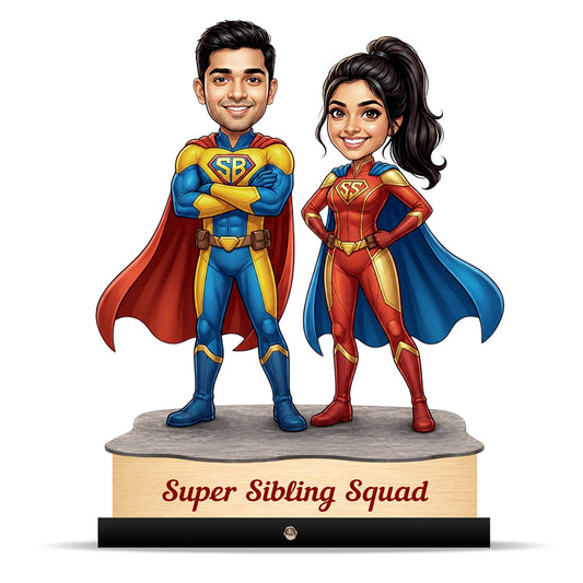 Superhero Brother Sister Caricature C583