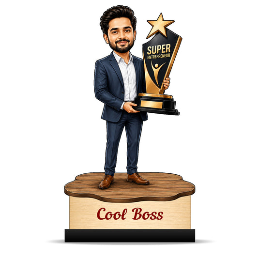 Personalized Super Boss with Award Caricature C815