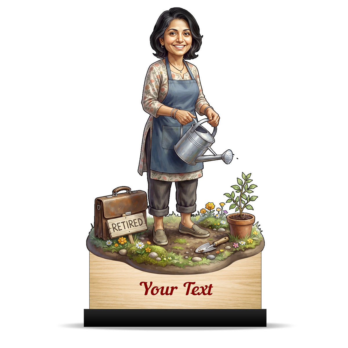 Personalized Female Retirement Caricature C1048