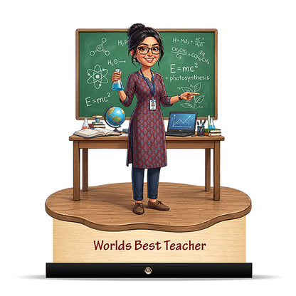 Worlds Best Science Teacher Caricature C525