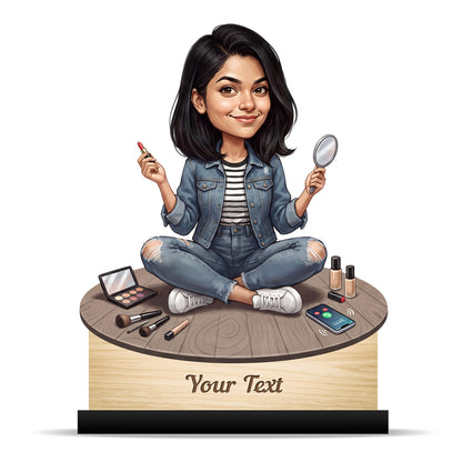 Personalized Gift for Beautician, Makeup Artist & Makeup Lover Caricature C1179