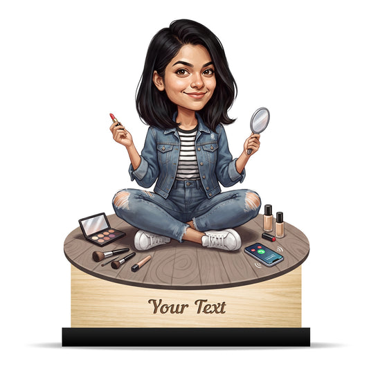 Personalized Gift for Beautician, Makeup Artist & Makeup Lover Caricature C1179