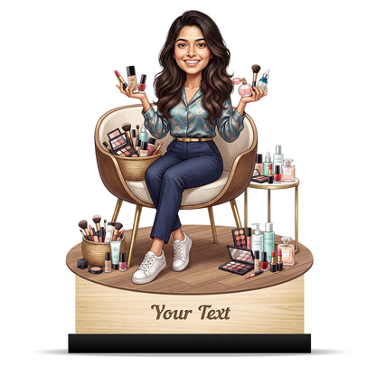 Personalized Gift for Beautician, Makeup Artist & Makeup Lover Caricature C1189