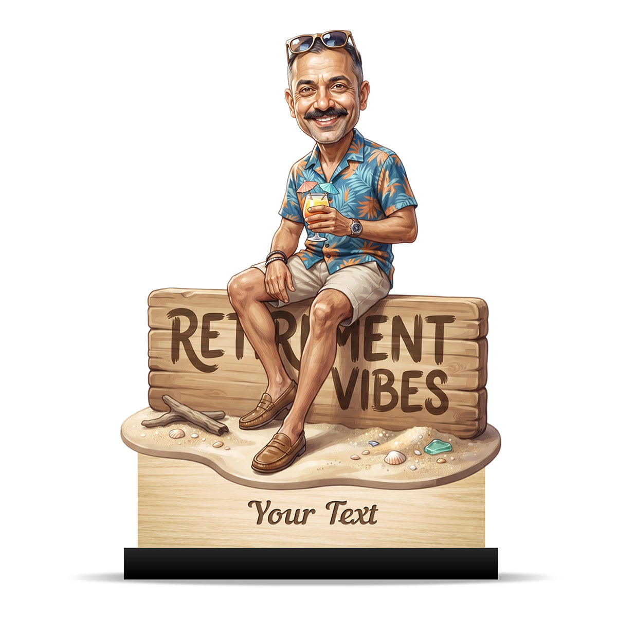Personalized Male Retirement Caricature C1069