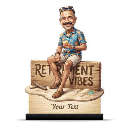 Personalized Male Retirement Caricature C1069