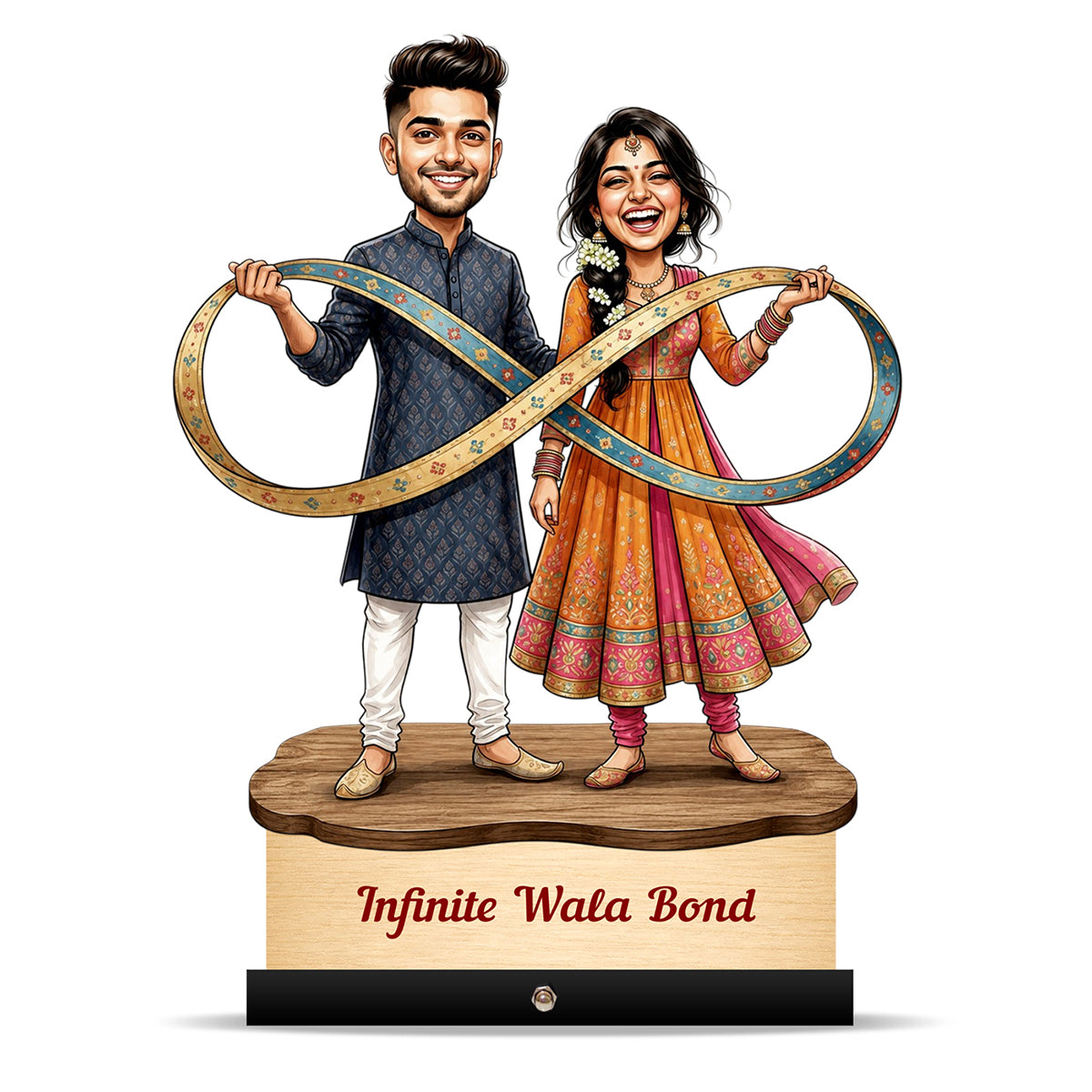Brother Sister Infinity Bond Caricature C594