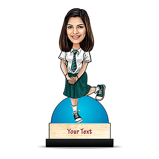Girl in School Dress Caricature