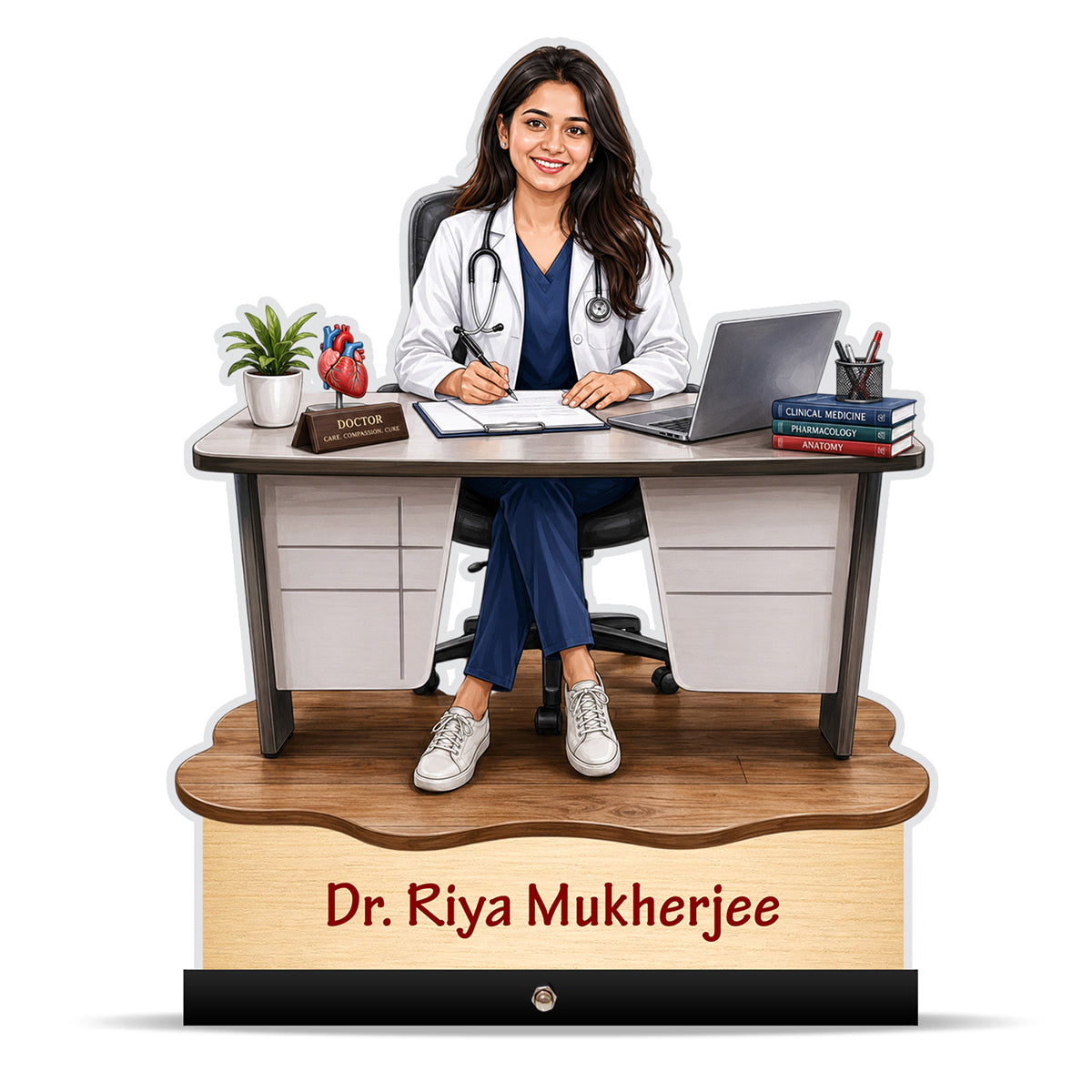 Personalized Female Doctor's Caricature C799