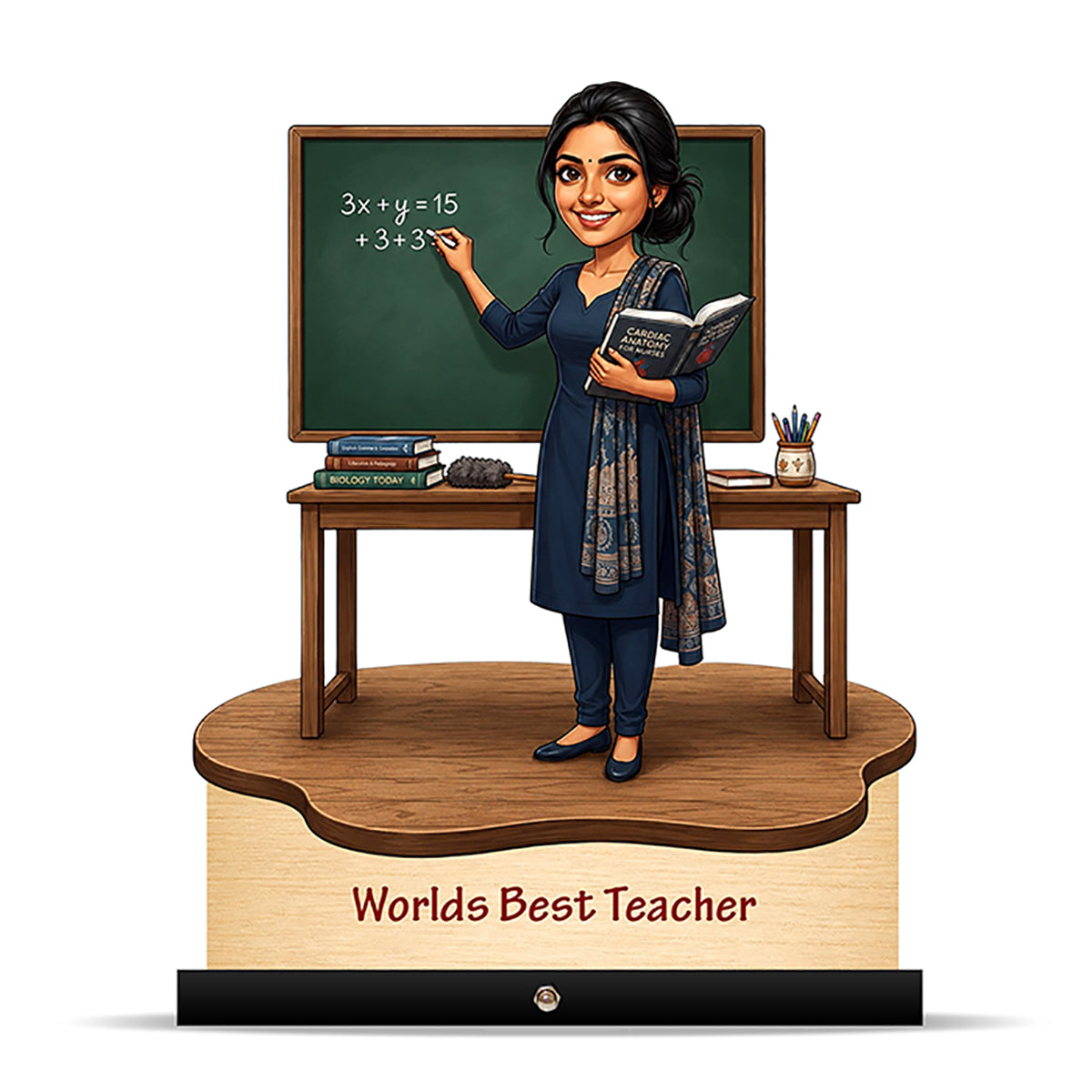 Worlds Best Teacher Caricature C537