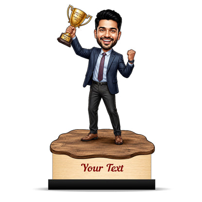 Personalized Achievement Award Male Caricature C956