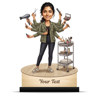 Personalized Gift for Beautician, Makeup Artist & Makeup Lover Caricature C1202