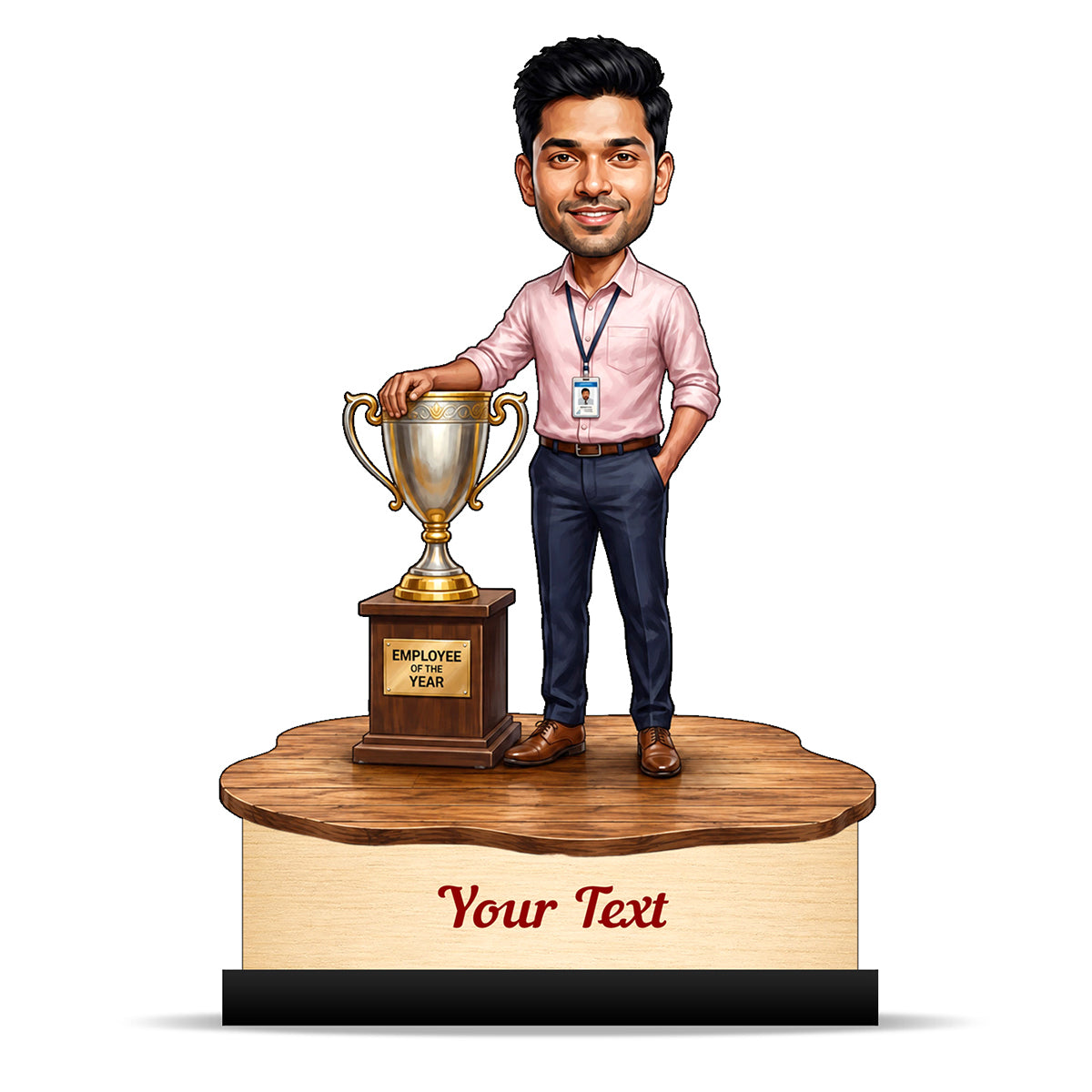 Personalized Achievement Award Male Caricature C927