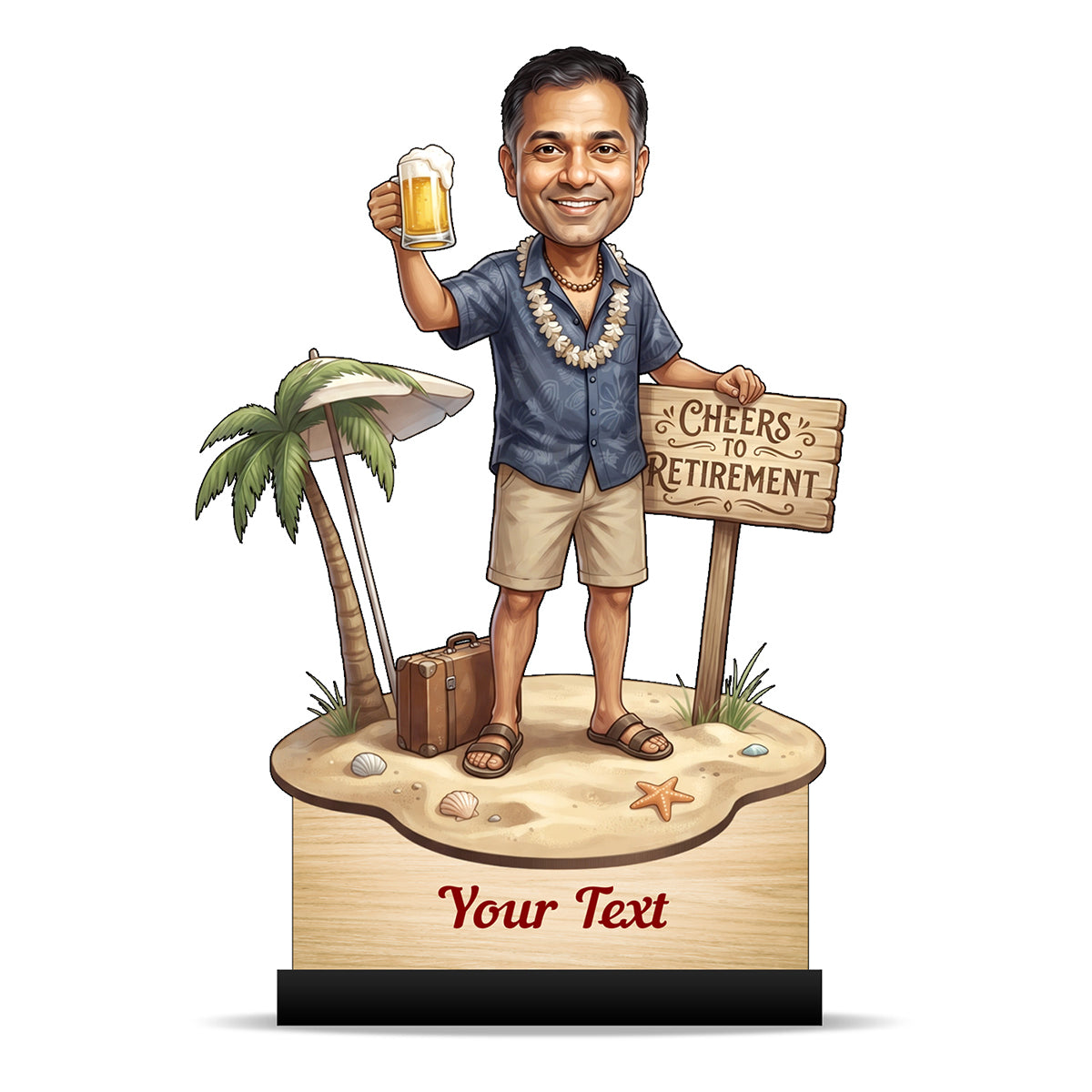 Personalized Male Retirement Caricature C1044