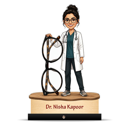 Ophthalmologist Doctor Female eye Doctor Caricature C557
