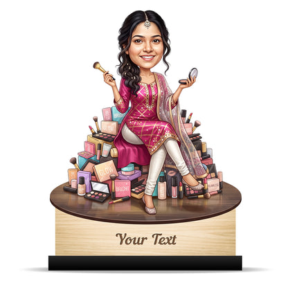Personalized Gift for Beautician, Makeup Artist & Makeup Lover Caricature C1204