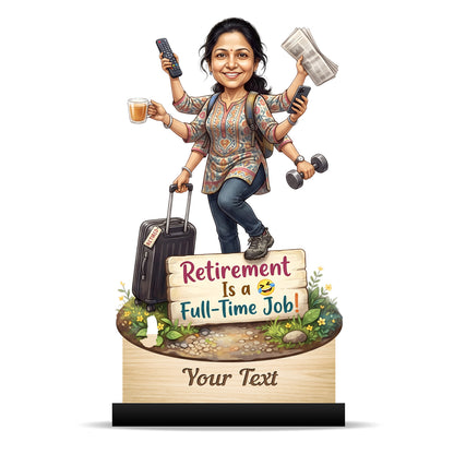 Personalized Female Retirement Caricature C1083