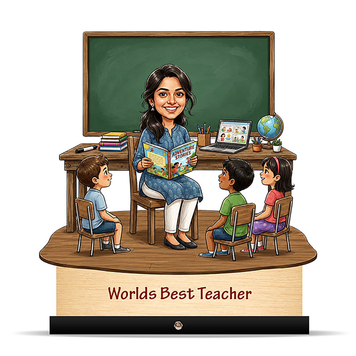 Worlds Best Nursery Teacher Caricature C538