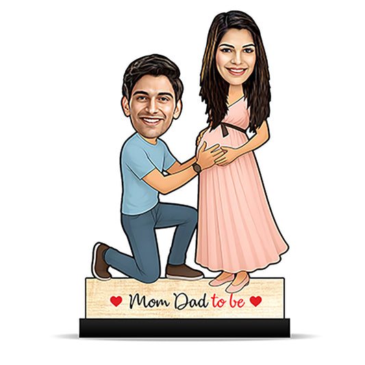 Mom Dad To Be Pregnancy Couple Caricature C390